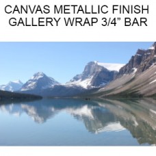 Canvas Metallic Finish  Gallery Wrapped on 3/4 inch Bars  (Inches) (2017)